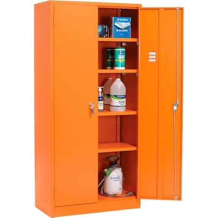 Global Industrial Emergency Preparedness Storage Cabinet, 78 in H, 36 in W, Orange 603355OR
